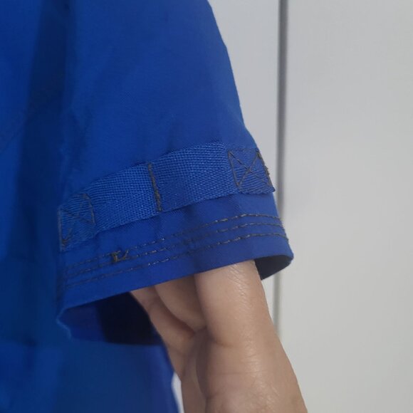 Dickies Women's XL Scrub Top Royal Blue Pockets Utility Loop Nurse Dr Tech Med - Picture 6 of 12